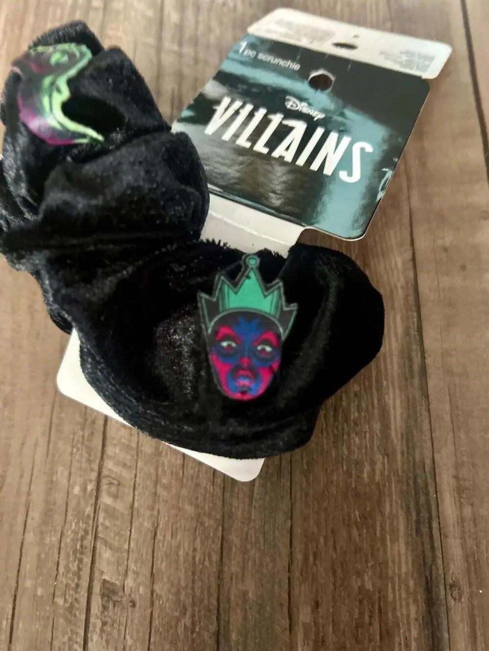Disney Villains Black Velvet Hair Scrunchie